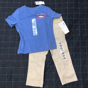 Old Navy Boys Skinny Pants & Graphic Tee